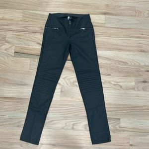Vegan leather moto leggings